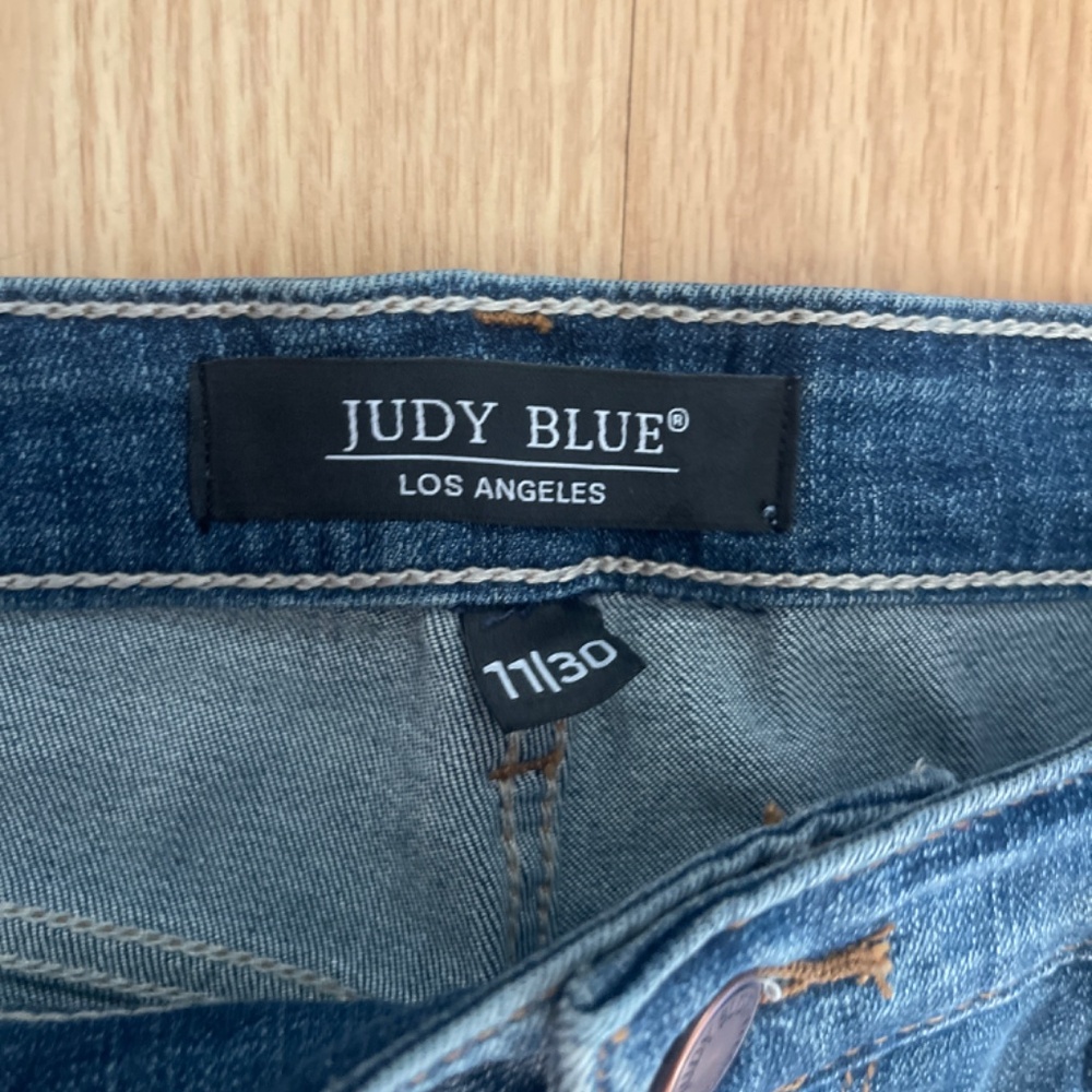 NWT Judy Blue High Waist Straight Fit Denim Blue Jeans Size 11:30 - Picture 5 of 9